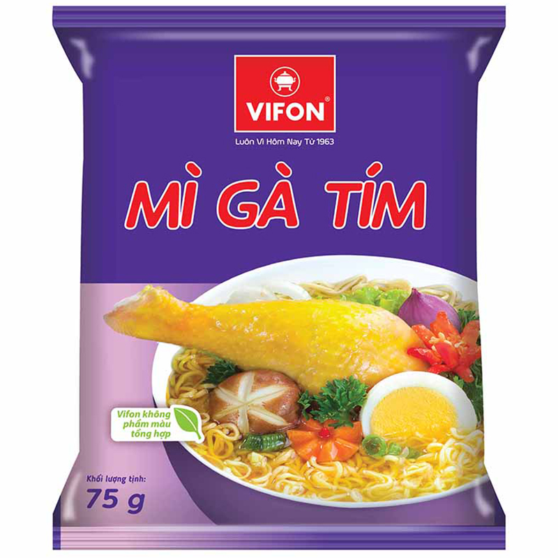 Thùng 30 Mì Gà Tím VIFON (75g / Gói)