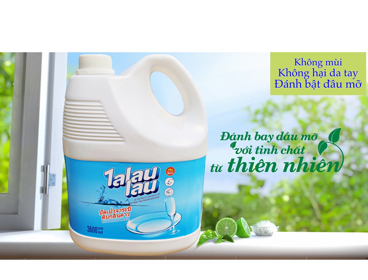 Nước rửa chén không mùi công nghê thái lan-talaulau 3600ml