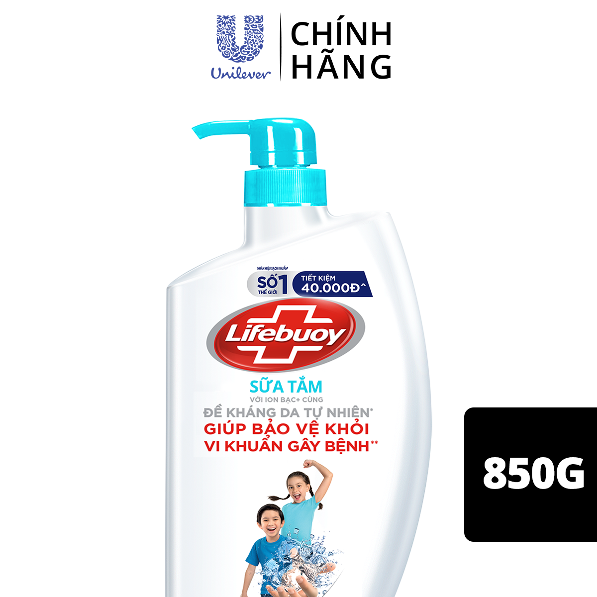 Sữa Tắm Lifebuoy Sạch Khuẩn Bảo Vệ Khỏi 99.9% Vi Khuẩn Gây Bệnh Tạo Cảm Giác Mát Lạnh Sảng Khoái Trên Da Chai 800G