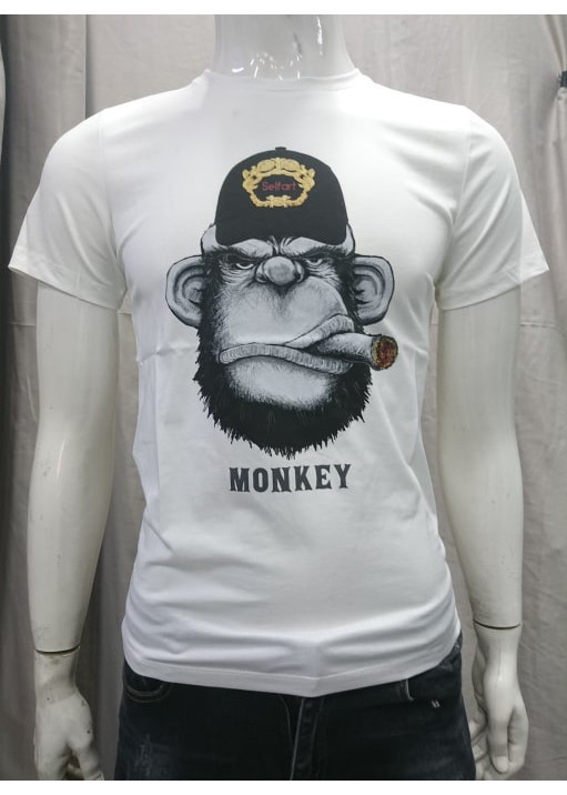Hình ảnh Áo thun Nam họa tiết  in hình khỉ độc đáo chất liệu vải Cotton cao cấp dáng ôm co giãn dễ phối đồ hợp thời trang giới trẻ - Mẫu HOT