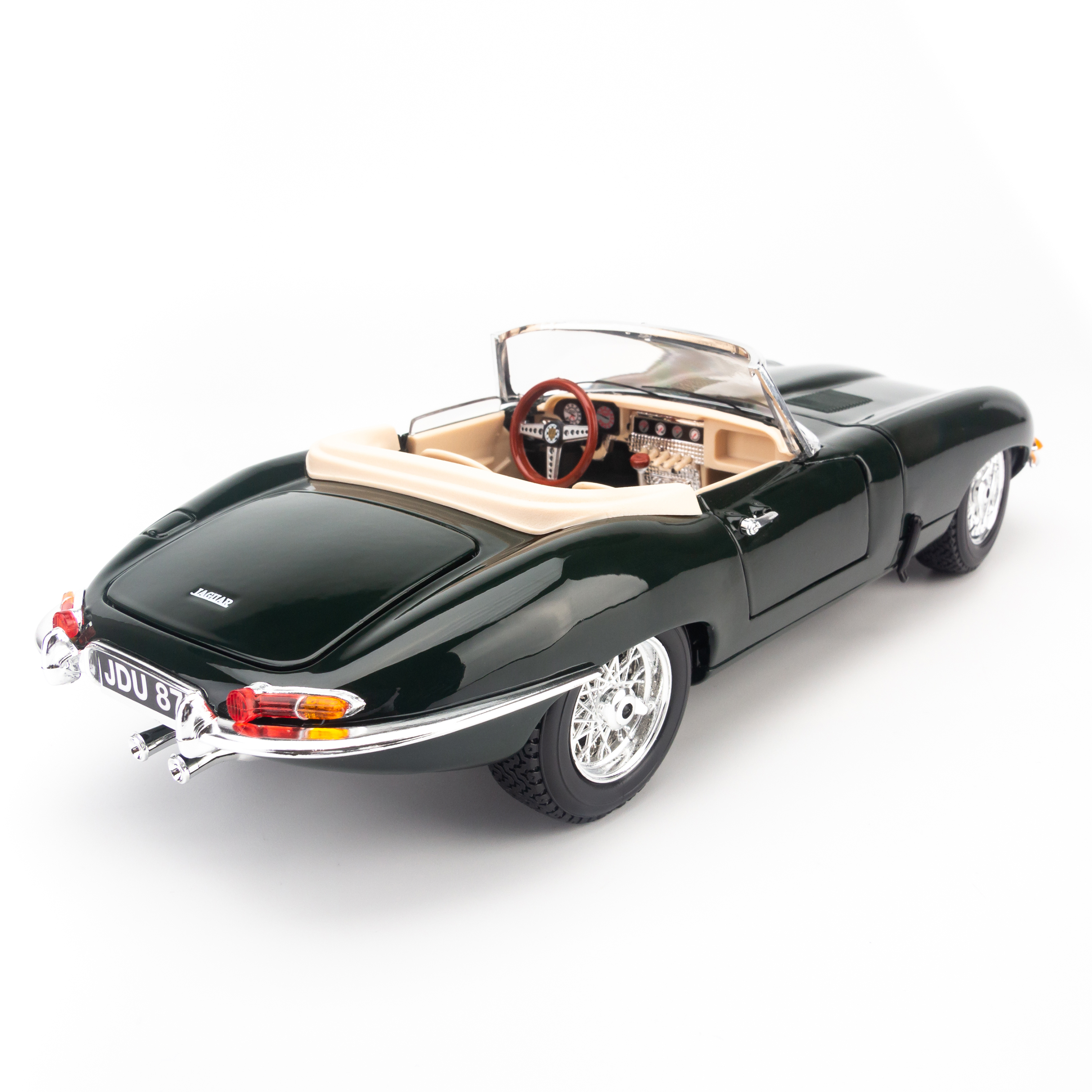 Mô Hình Xe  Jaguar E-Type Cabrio Green 1:18 Bburago - MH-12046