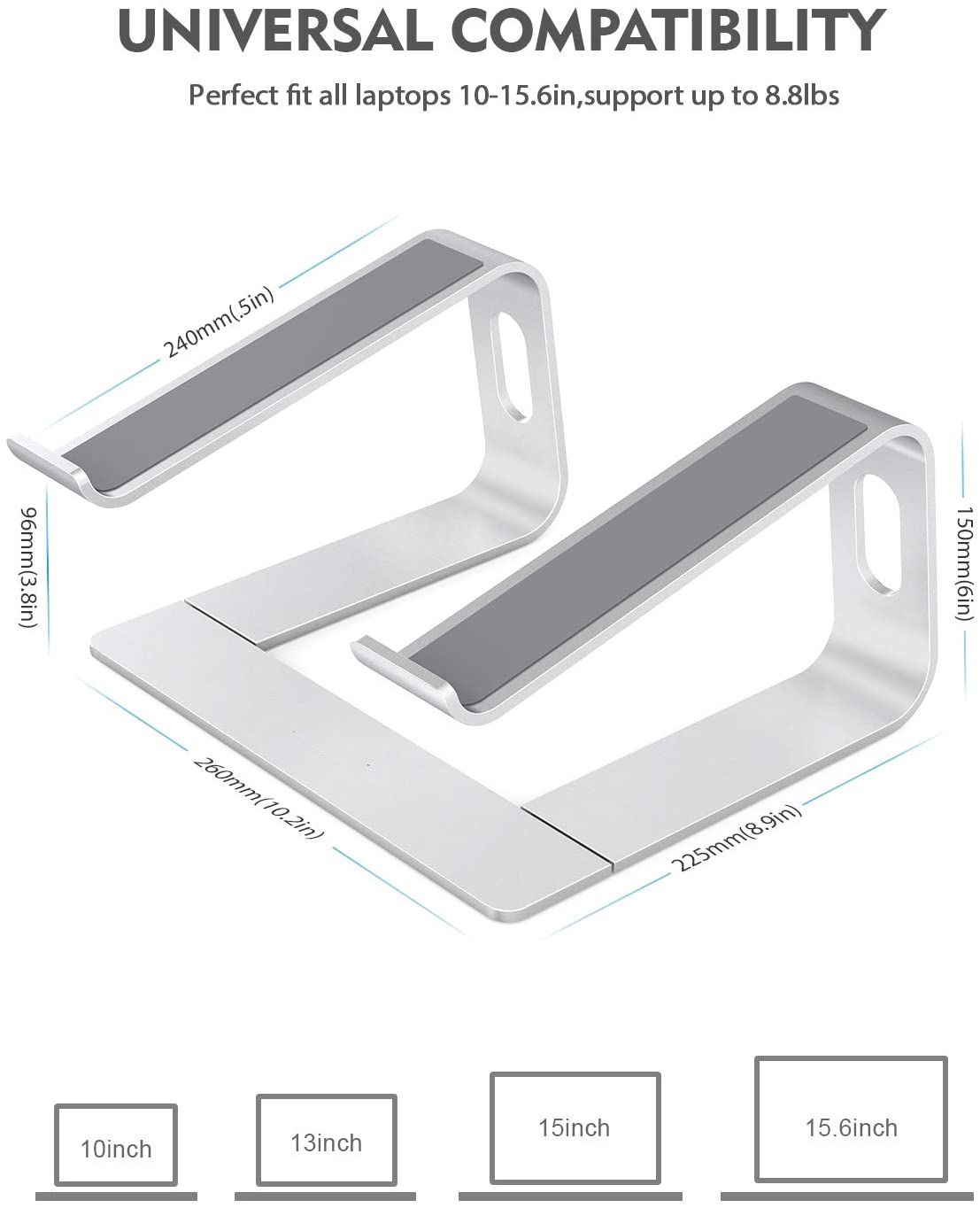 Giá đỡ laptop stand nhôm cho máy tính xách tay, đế giữ máy tính xách tay, macbook high stand Horizen Z04