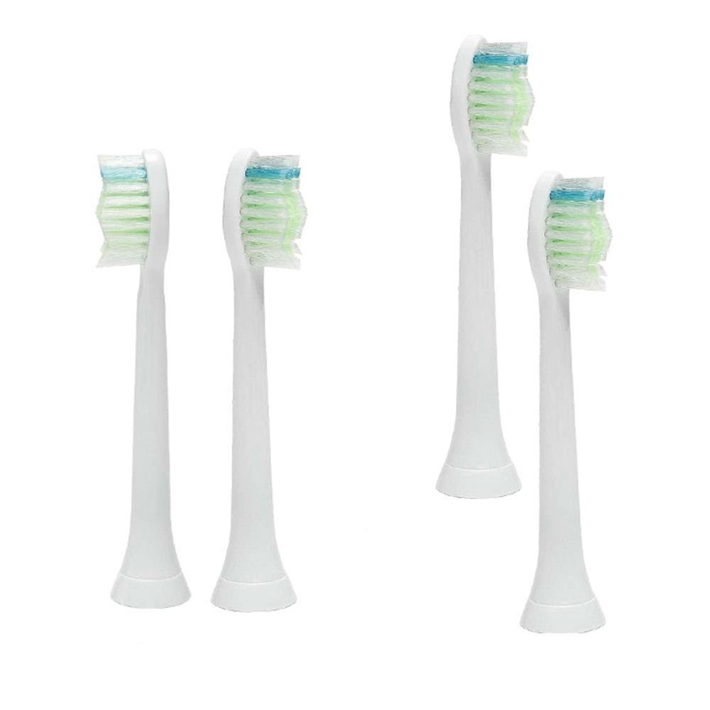 Bộ 4 đầu bàn chải đánh răng điện HX-6064 Trắng cho máy Philips Sonicare HX3, HX6, HX7, HX8, HX9, R, FlexCare +, FlexCare, HealthyWhite, HydroClean, EasyClean, DiamondClean