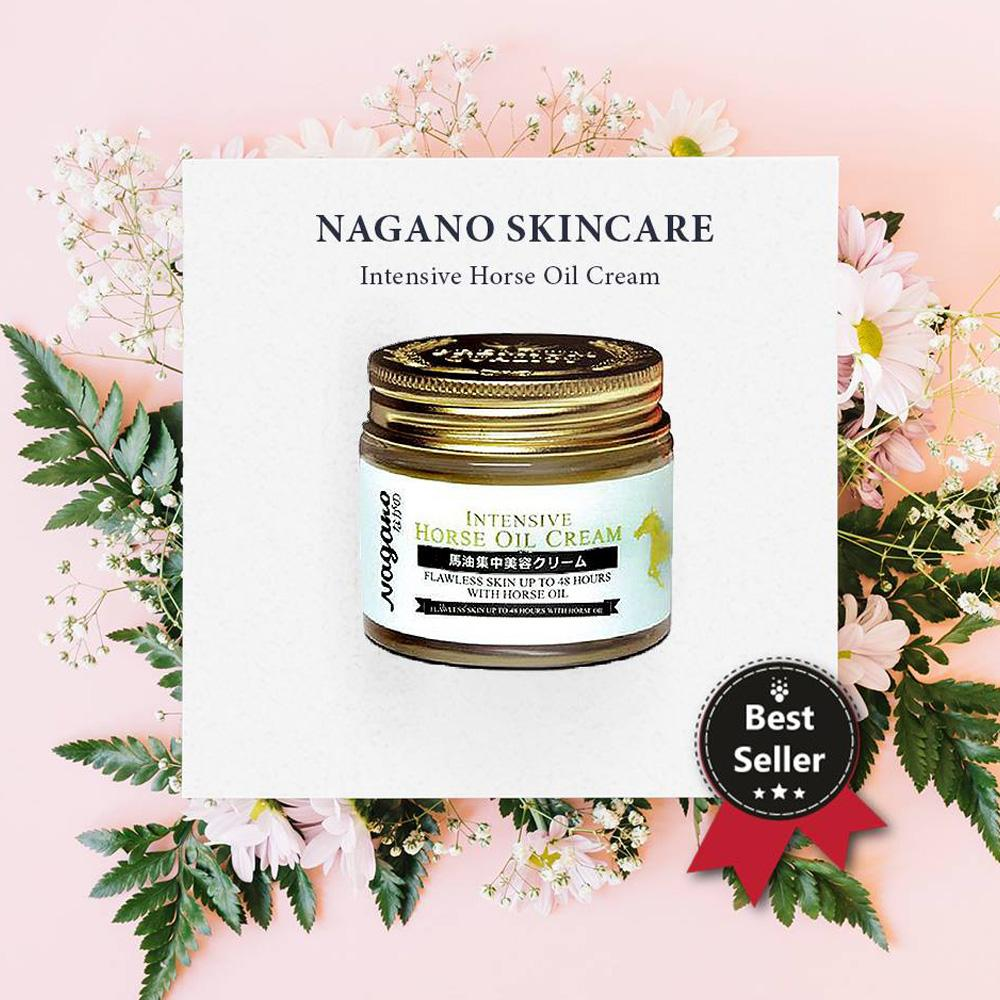 Kem Trắng Da Dưỡng Ẩm Chiết Xuất Dầu Ngựa Nagano 70g - Intensive Horse Oil Cream nagano 70g - Giúp trắng da, dưỡng ẩm, ngăn ngừa tàn nhang vết nám