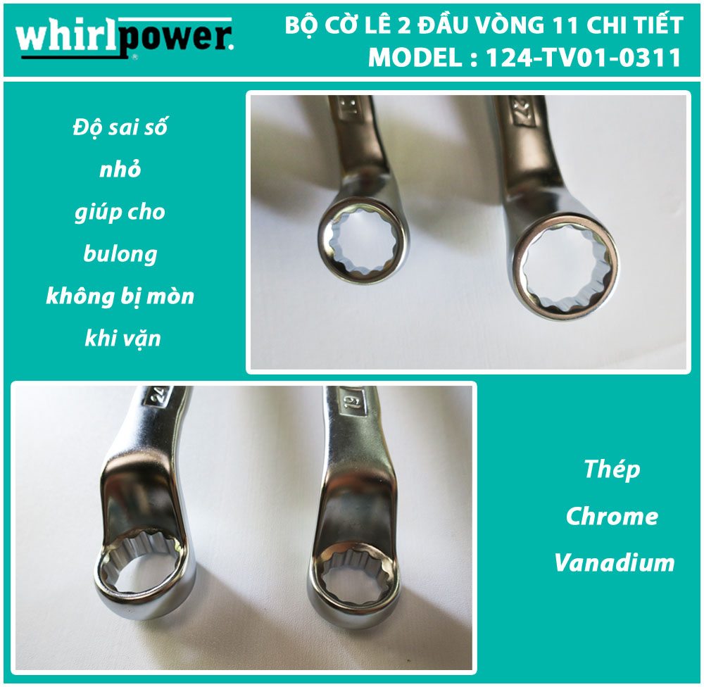 BỘ CỜ LÊ 2 ĐẦU VÒNG 11 CHI TIẾT WHIRLPOWER