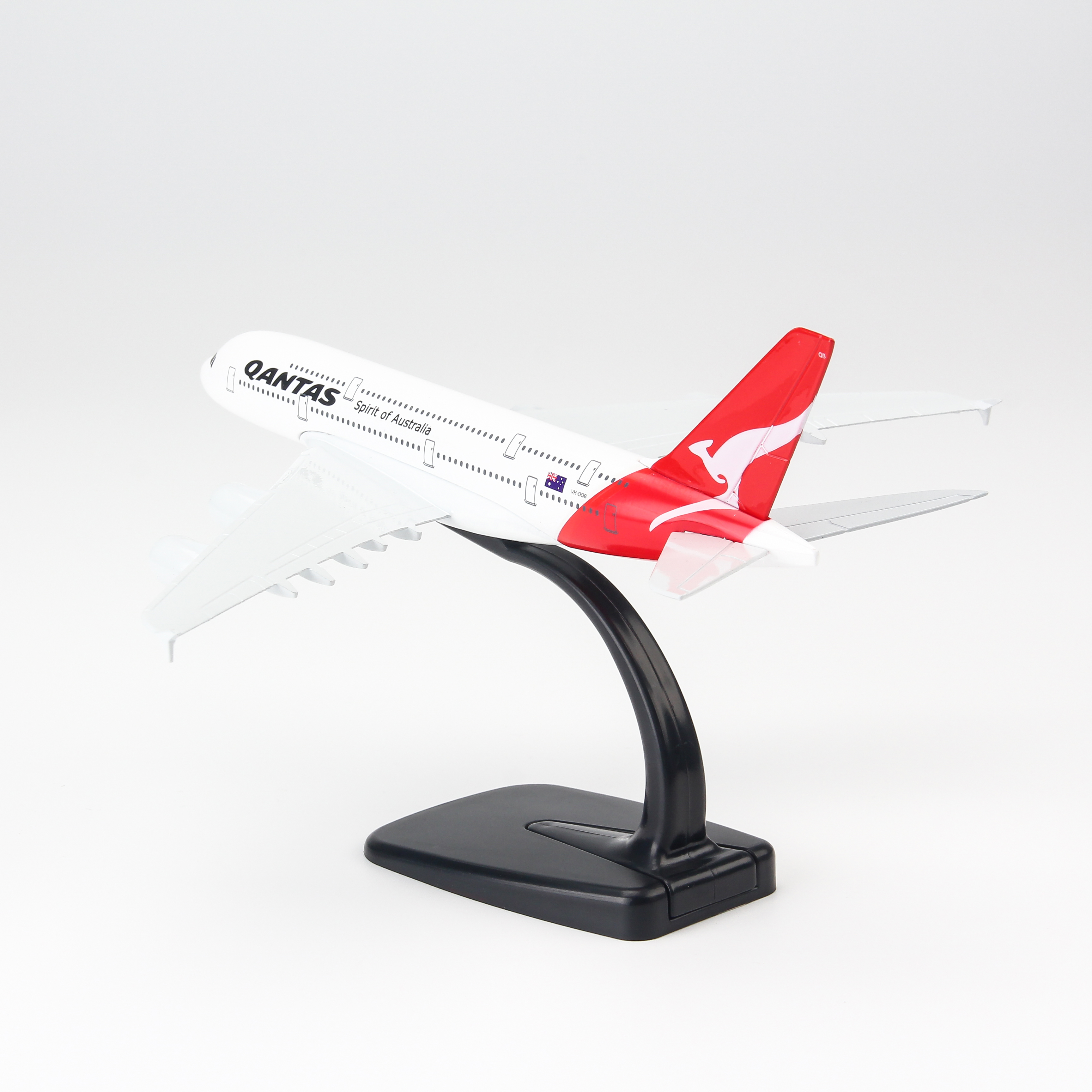 Mô Hình Máy Bay Trưng Bày Airbus A380 Qantas Airway Everfly QT20 (20cm)