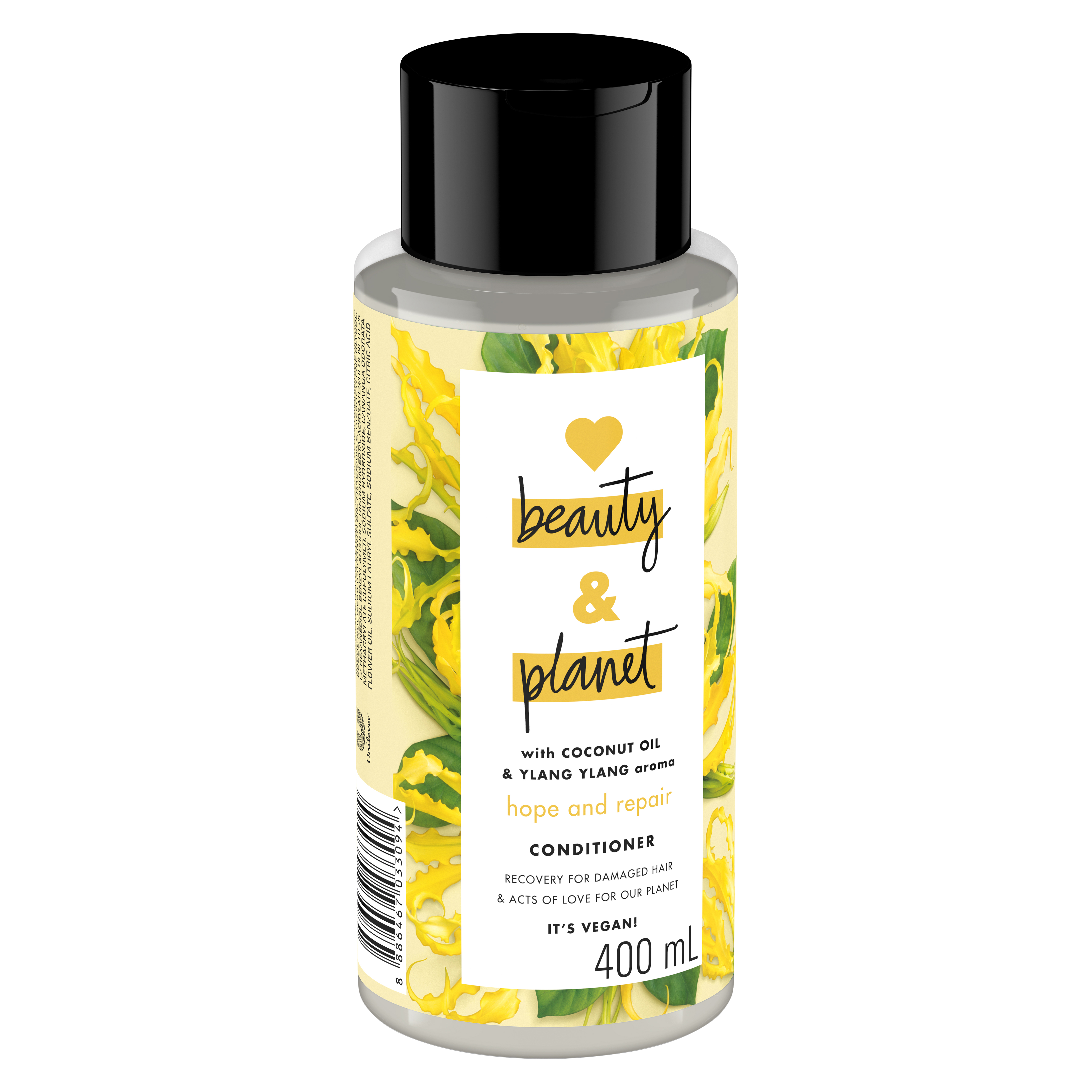 Dầu Xả Love Beauty &amp; Planet Hope - Repair Phục Hồi Ngăn Chẻ Ngọn 100% Dầu Dừa Organic &amp; Hương Hoa Ngọc Lan Tây 400ml