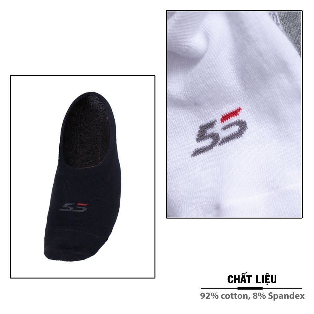 Combo 3 Đôi Tất Nam Cổ Ngắn 5S Kháng Khuẩn, Khử Mùi, Co Giãn, Chống Tụt Gót