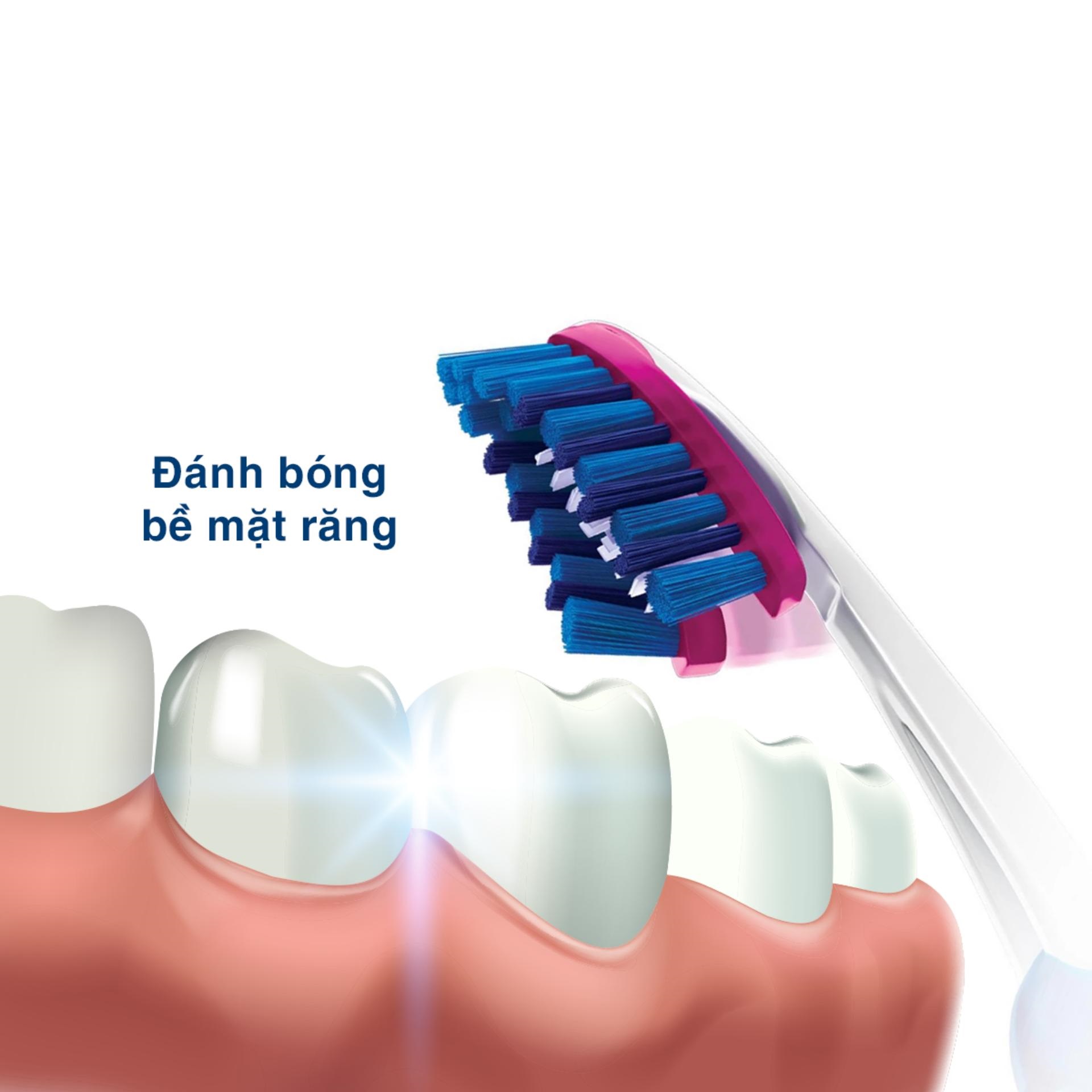 Combo Chăm Sóc Răng Miệng Toàn Diện (Vỉ 3 Bàn Chải Đánh Răng Oral-B 3D White Trắng Sáng (Mua 2 Tặng 1) + Chỉ Nha Khoa Oral-B Essential Mint (Hộp 50m)