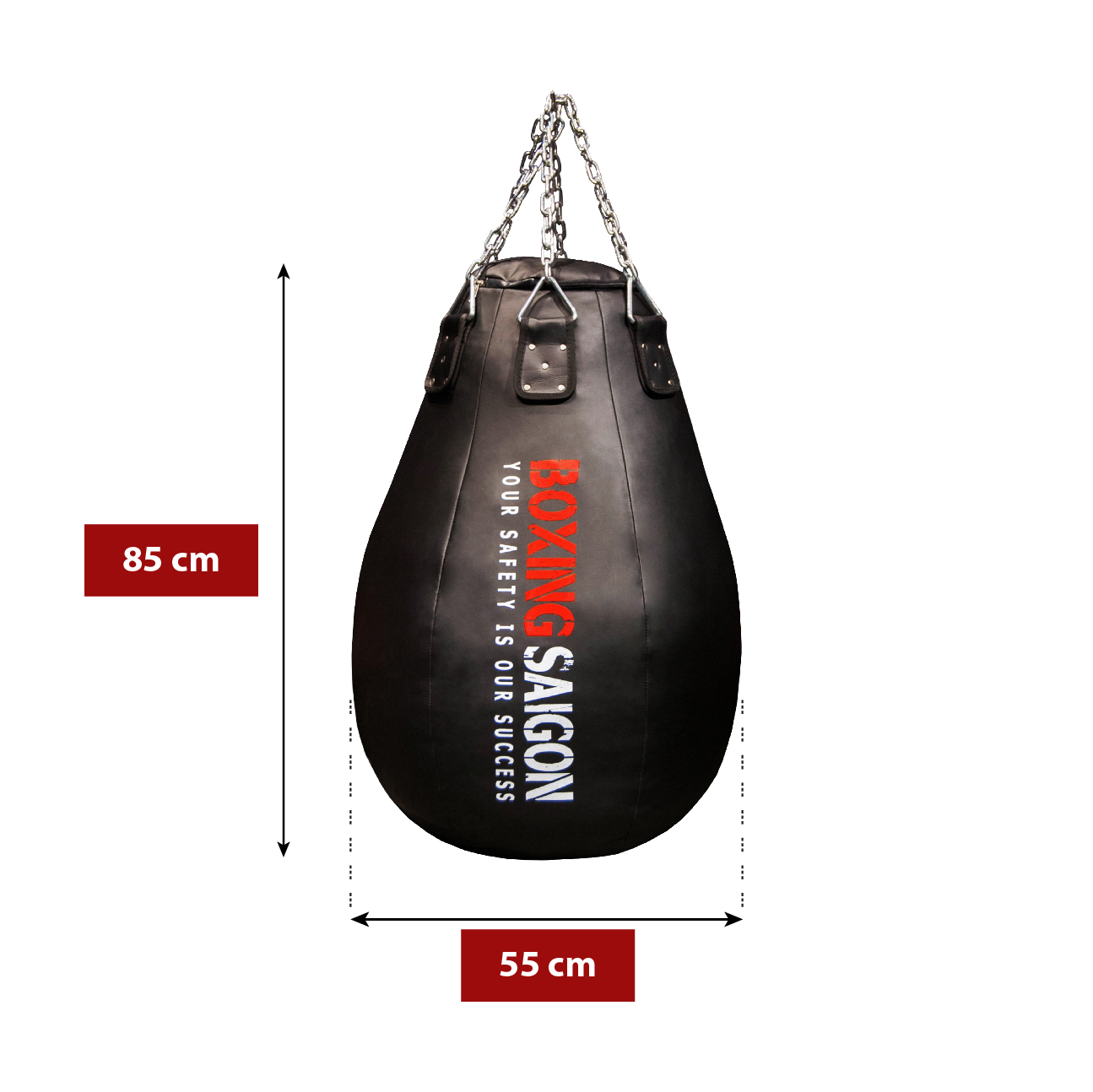 Bao cát boxing giọt nước 1m - Đen