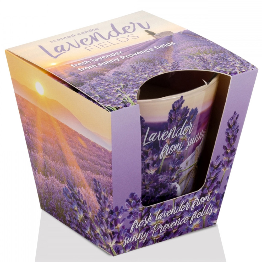 Ly nến thơm tinh dầu Bartek Lavender Fields & Soap 115g QT04965 - cánh đồng oải hương