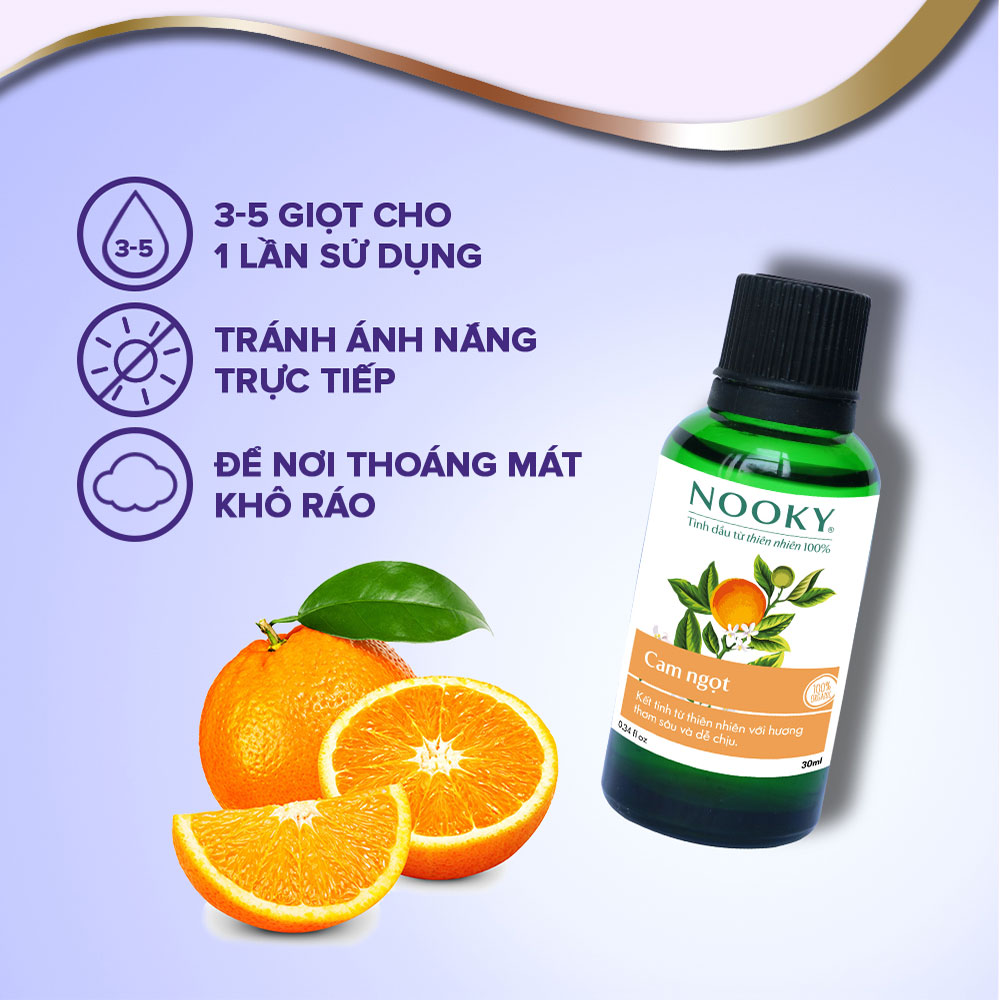 [30ml] Tinh dầu Cam ngọt NOOKY 100% Thiên Nhiên - TORO FARM