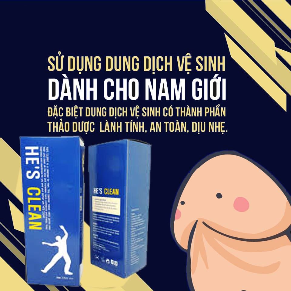 Dung dịch vệ sinh, khử mùi vùng kín  Nam giới - He's Clean