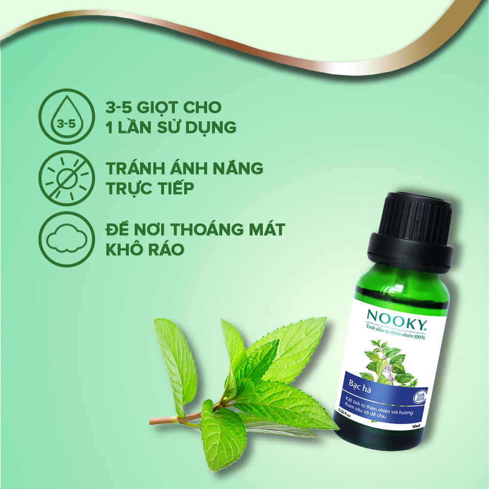 [10ml] Tinh dầu Bạc hà NOOKY 100% Thiên Nhiên - TORO FARM