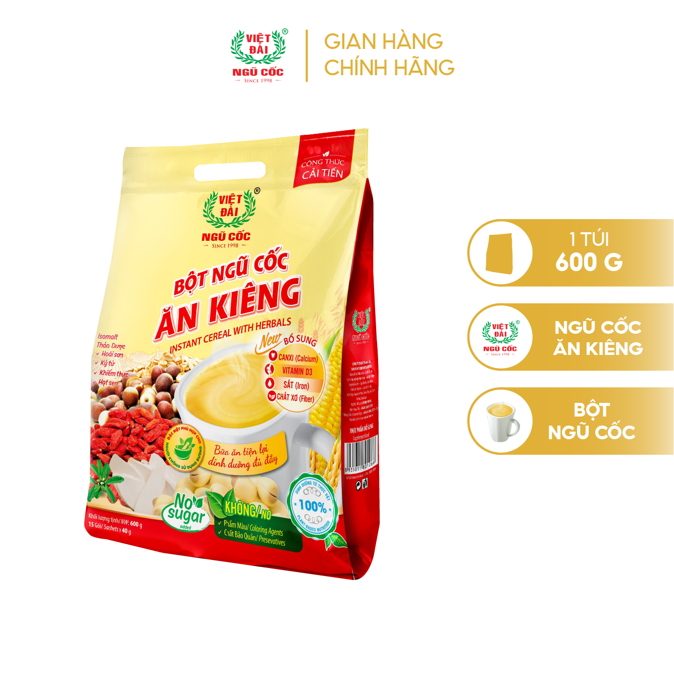 Bột ngũ cốc ăn kiêng 600g