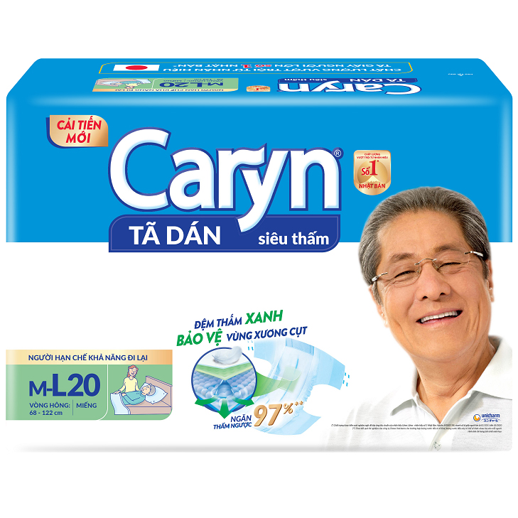 Tã Dán Người Lớn Caryn M/L20 Size M/L (20 Miếng)