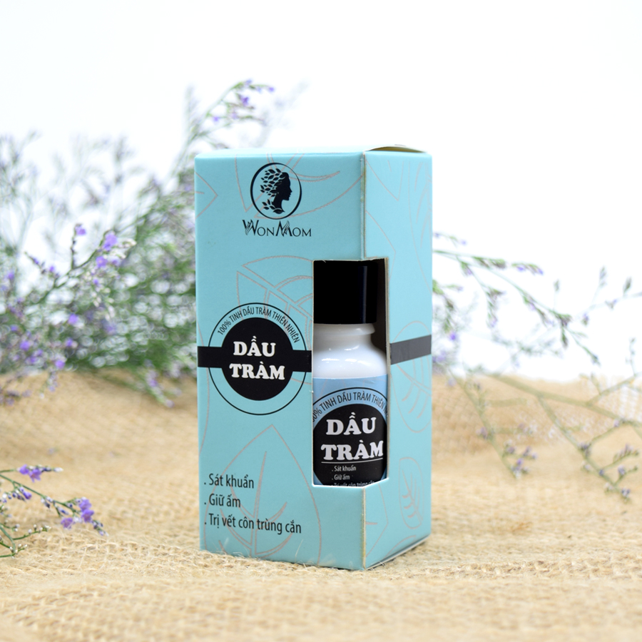 Dầu tràm nguyên chất, ngăn ngừa ho, cảm cho bé và người lớn Wonmom 15ml