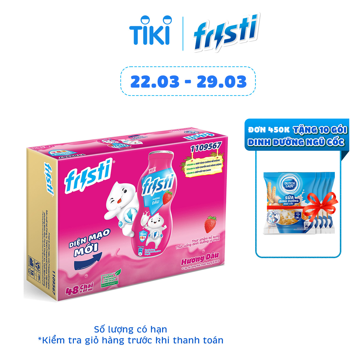 Thùng Fristi Hương Dâu 48x80ml