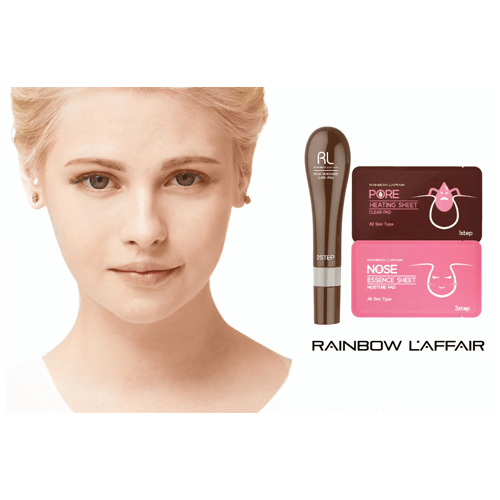 Bộ 10 lần lột mụn mũi Rainbow L'affair Nose Black Head Clear Pack