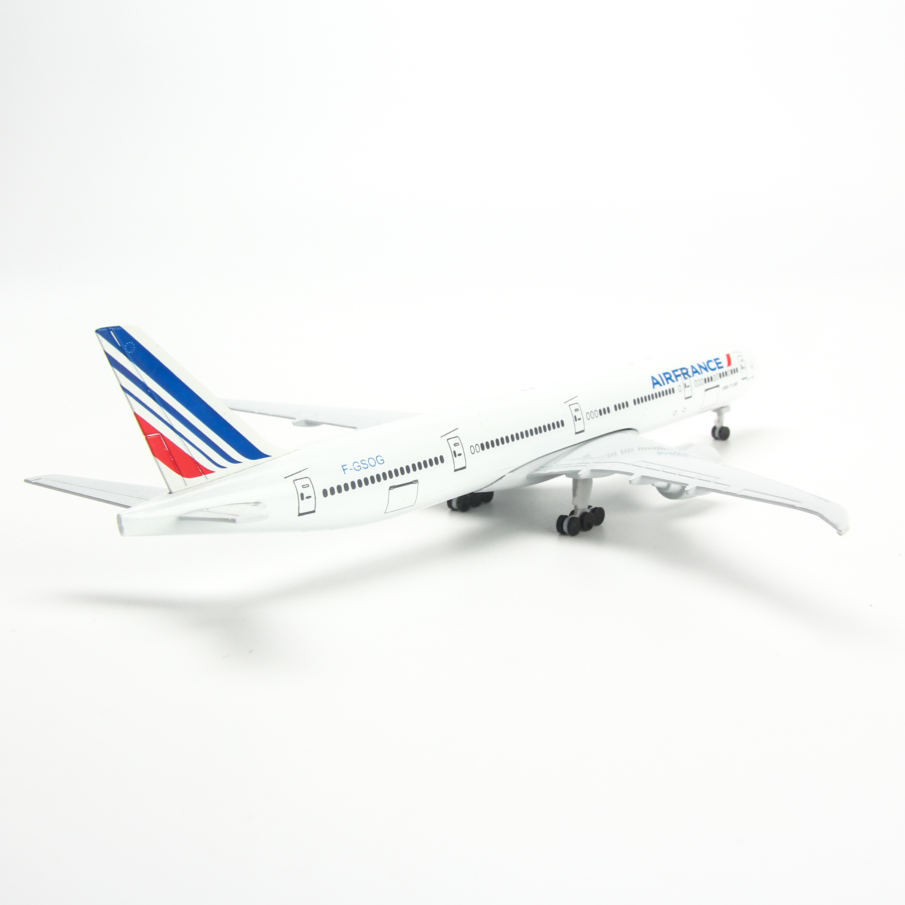 Mô hình máy bay Air France - Trắng,xanh,đỏ,có bánh