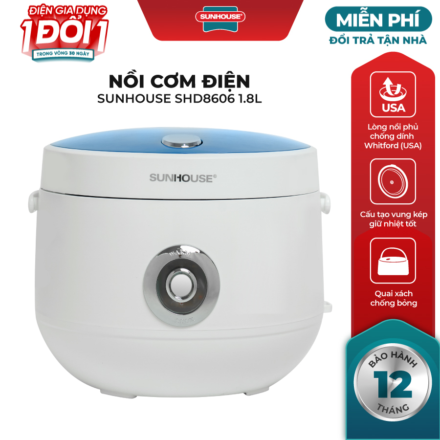 Nồi cơm điện Sunhouse SHD8606 1.8L - Hàng chính hãng