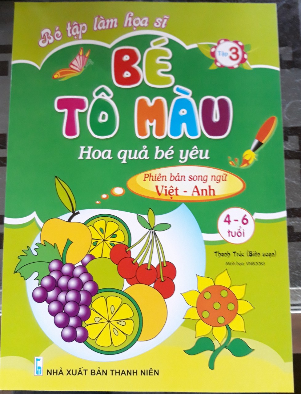 Combo 5 Cuốn Bé Tập Làm Họa Sĩ - Bé Tô Màu (Phiên Bản Song Ngữ Việt -Anh dành cho bé 4-6 tuổi)