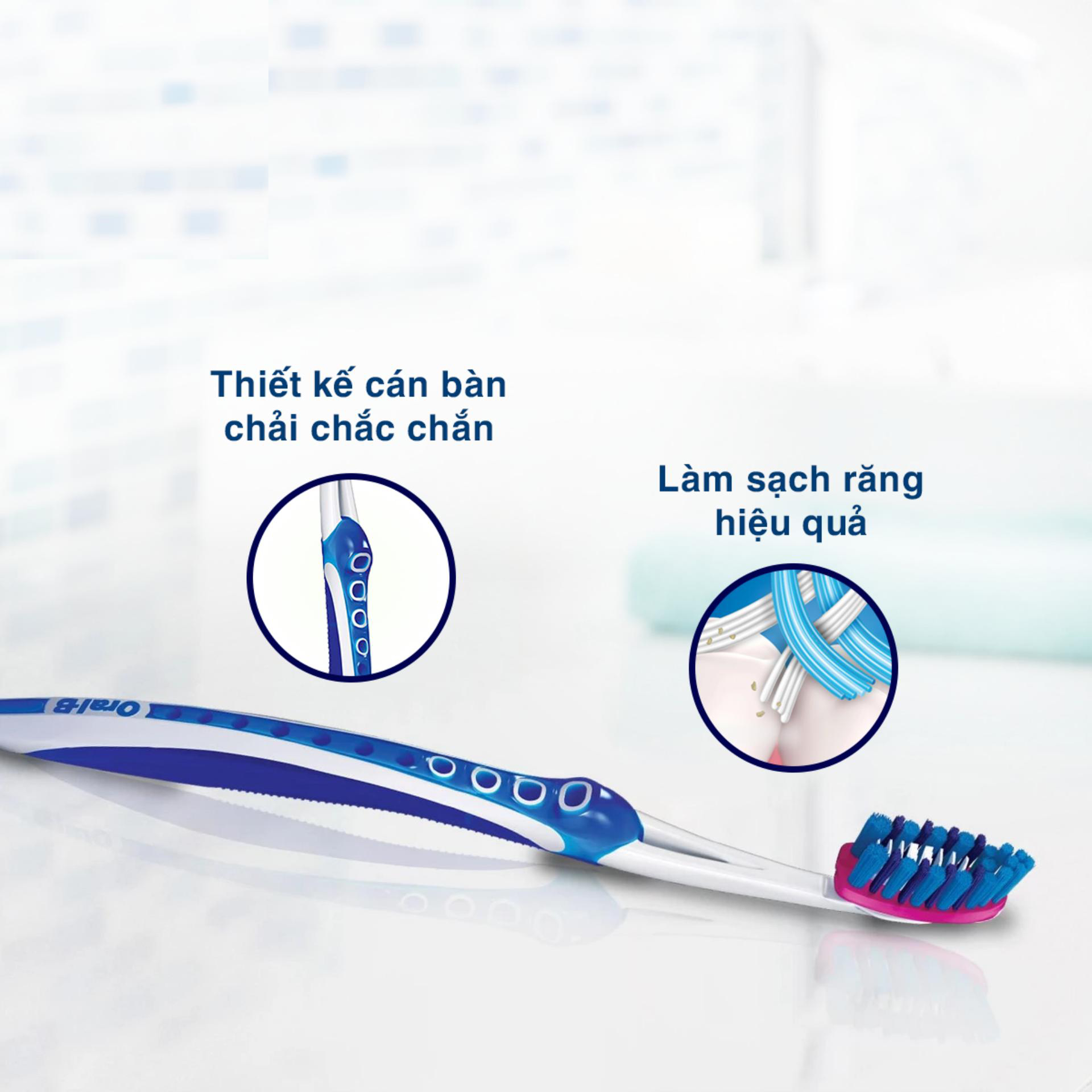 Combo Chăm Sóc Răng Miệng Toàn Diện (Vỉ 3 Bàn Chải Đánh Răng Oral-B 3D White Trắng Sáng (Mua 2 Tặng 1) + Chỉ Nha Khoa Oral-B Essential Mint (Hộp 50m)