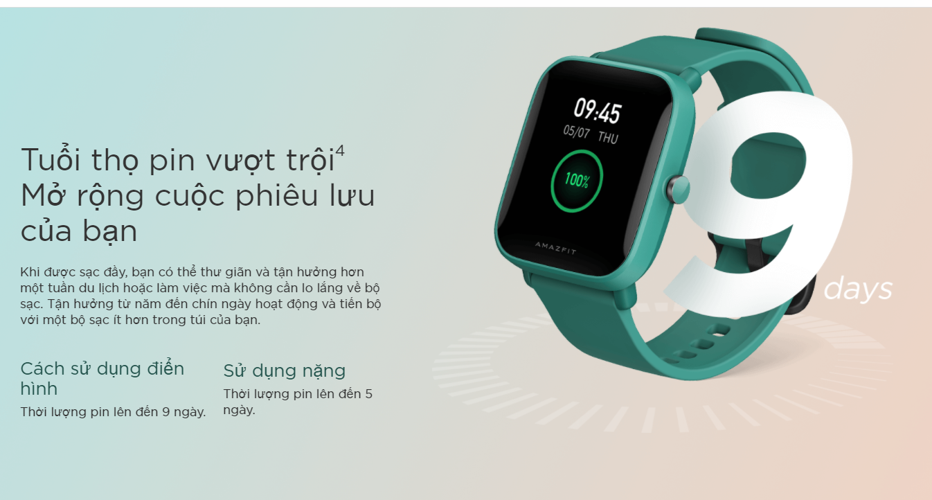 Đồng Hồ Thông Minh Amazfit Bip U - Hàng Chính Hãng