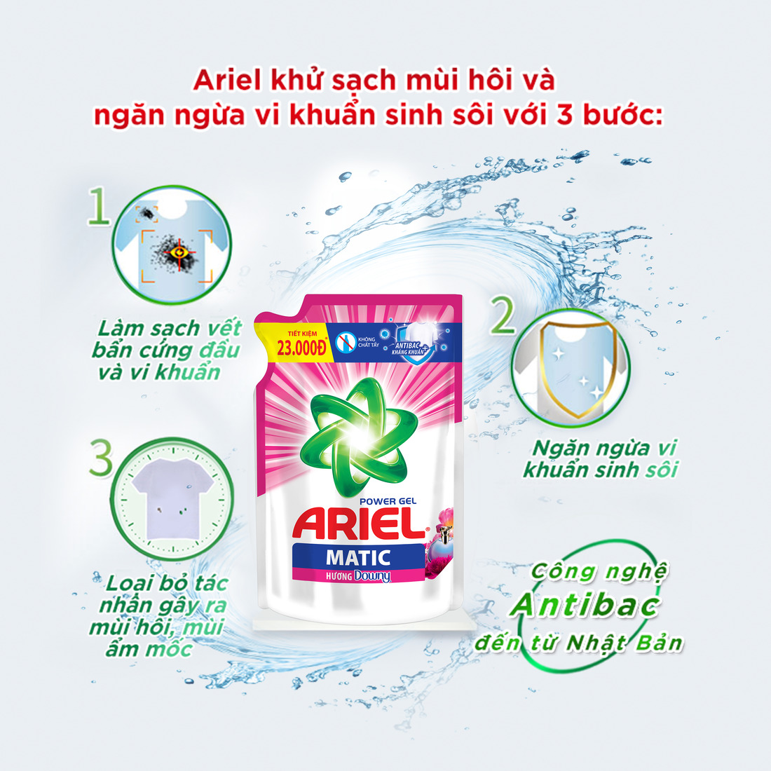 Bột giặt Ariel Downy 2.15kg