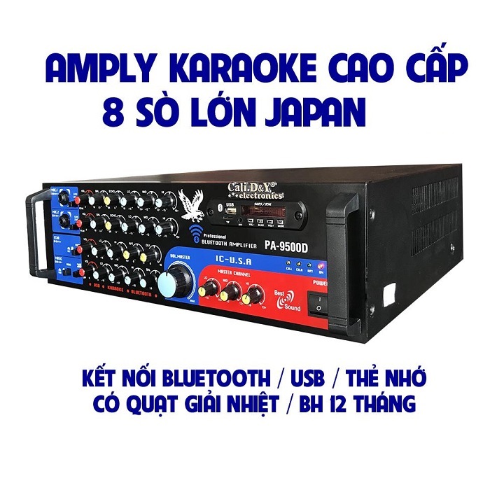 Amply USB Bluetooth Karaoke nghe nhạc Cali.D&Y PA-9500D - hàng chính hãng