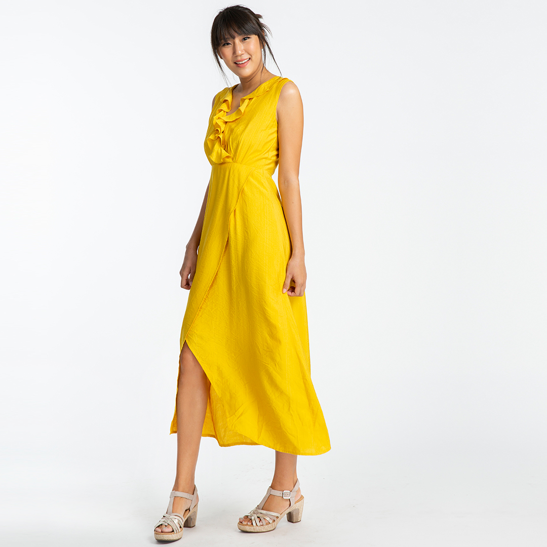 Đầm Maxi Hity DRE090 (Vàng Mù Tạt Mustard)