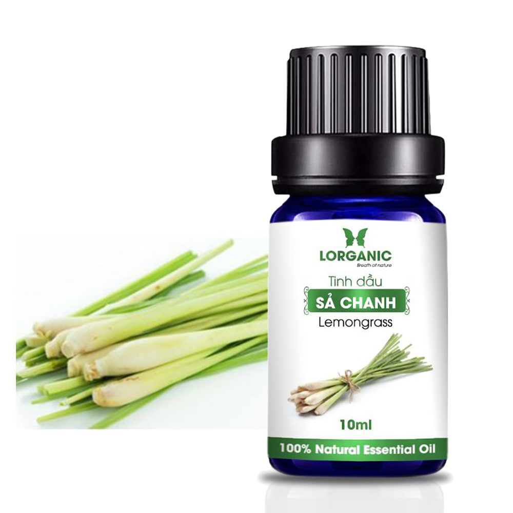 Combo 3 chai tinh dầu Lorganic pơ mu + bạch đàn chanh + sả chanh / Tinh dầu thiên nhiên nguyên chất.