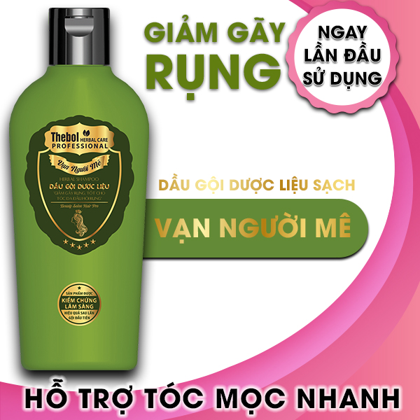 Dầu gội dược liệu Thebol 175gr chiết xuất từ dược liệu sạch thành phần thảo mộc giảm gãy rụng sạch gàu giúp mọc tóc mềm mượt