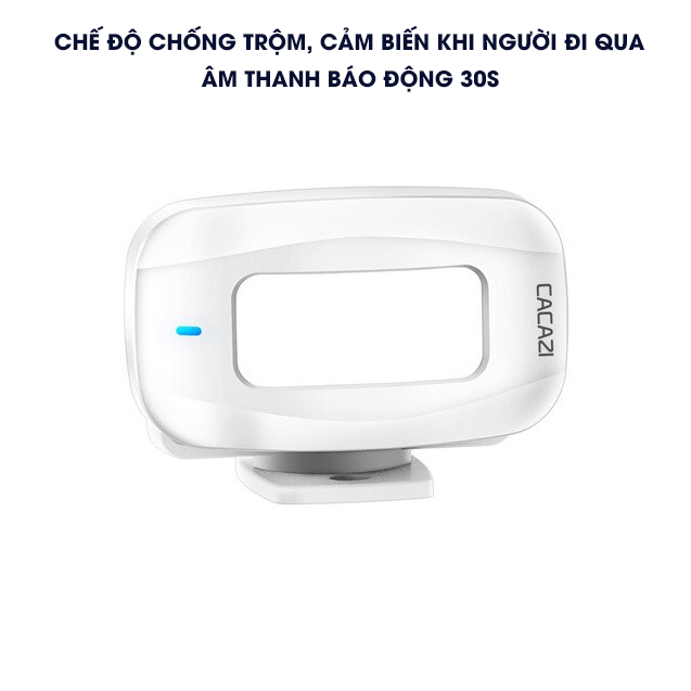 Chuông cửa báo khách qua cảm biến chuyển động Cacazi A06, chuông báo khách cho cửa hàng, chống trộm