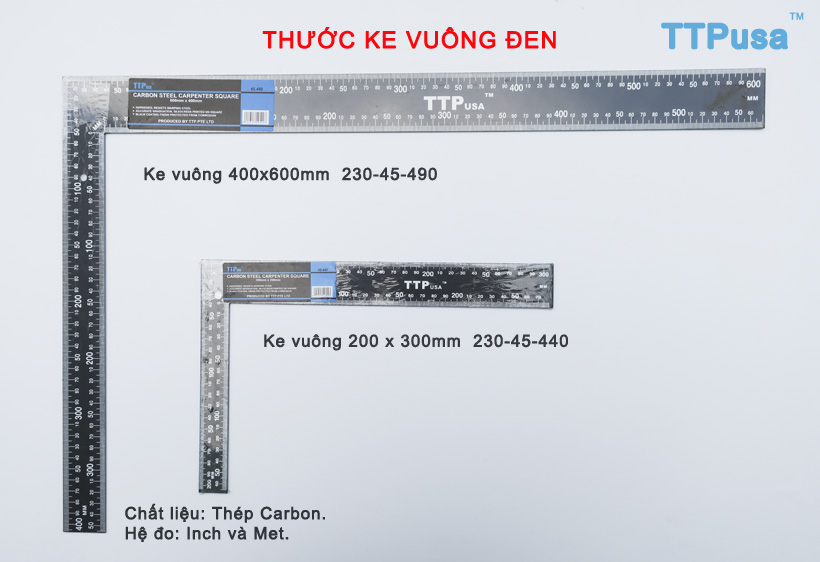 Thước ke vuông đen TTPusa