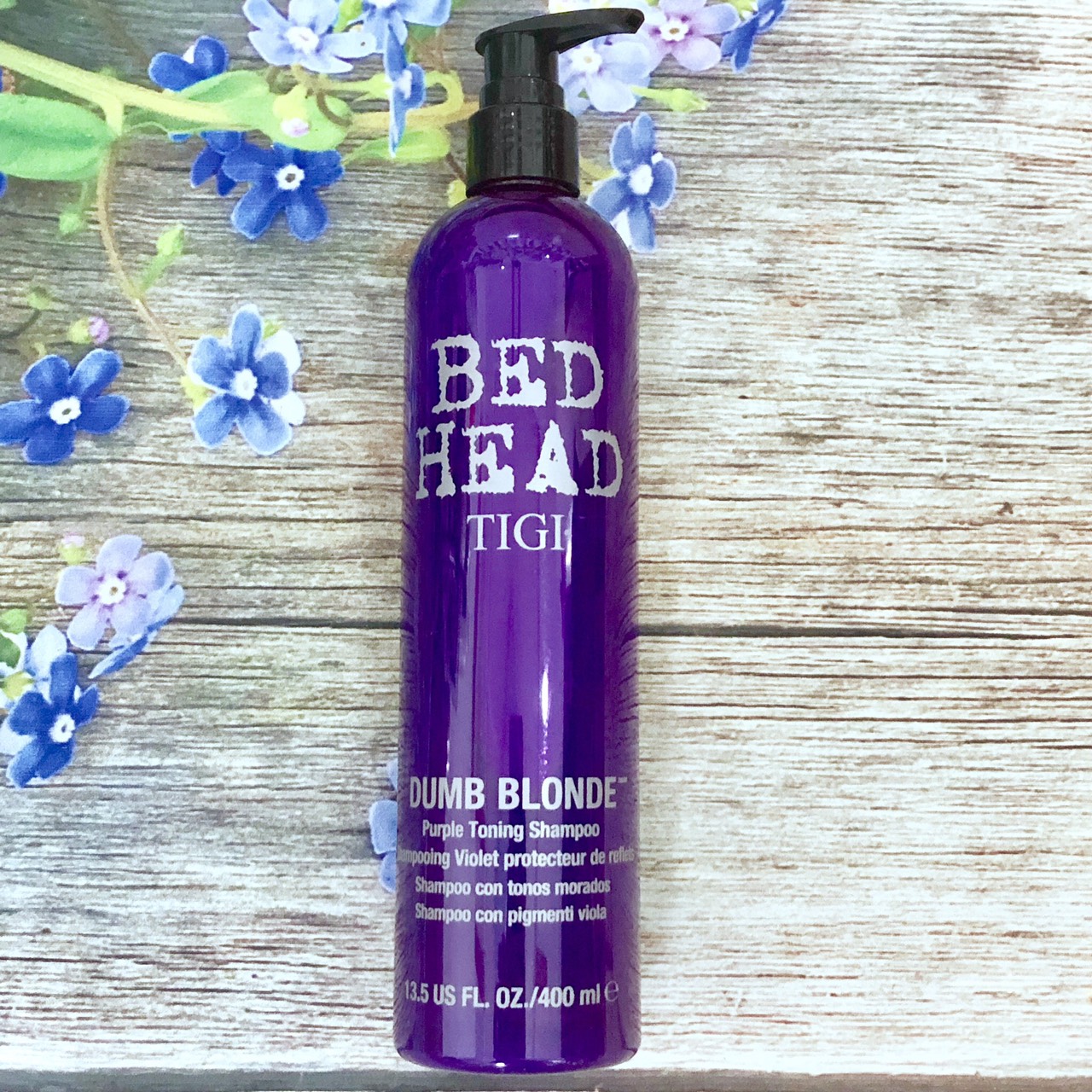 Dầu Gội Tigi Bed Head Dumb Blonde Purple Toning Shampoo Tím Khử Ánh Vàng Cho Tóc Bạch Kim Mỹ 400ml