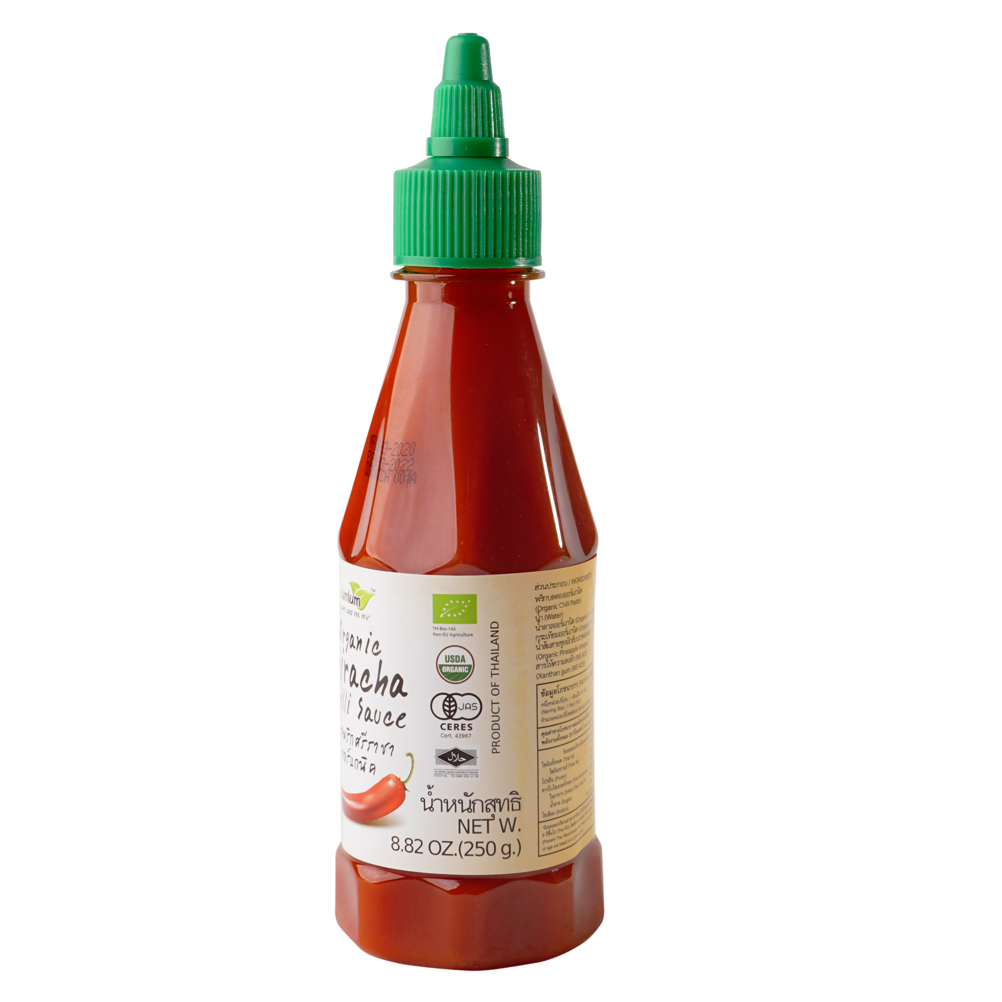 Tương Ớt Sriracha Hữu Cơ 250g Lumlum Organic Sriracha Chilli Sauce