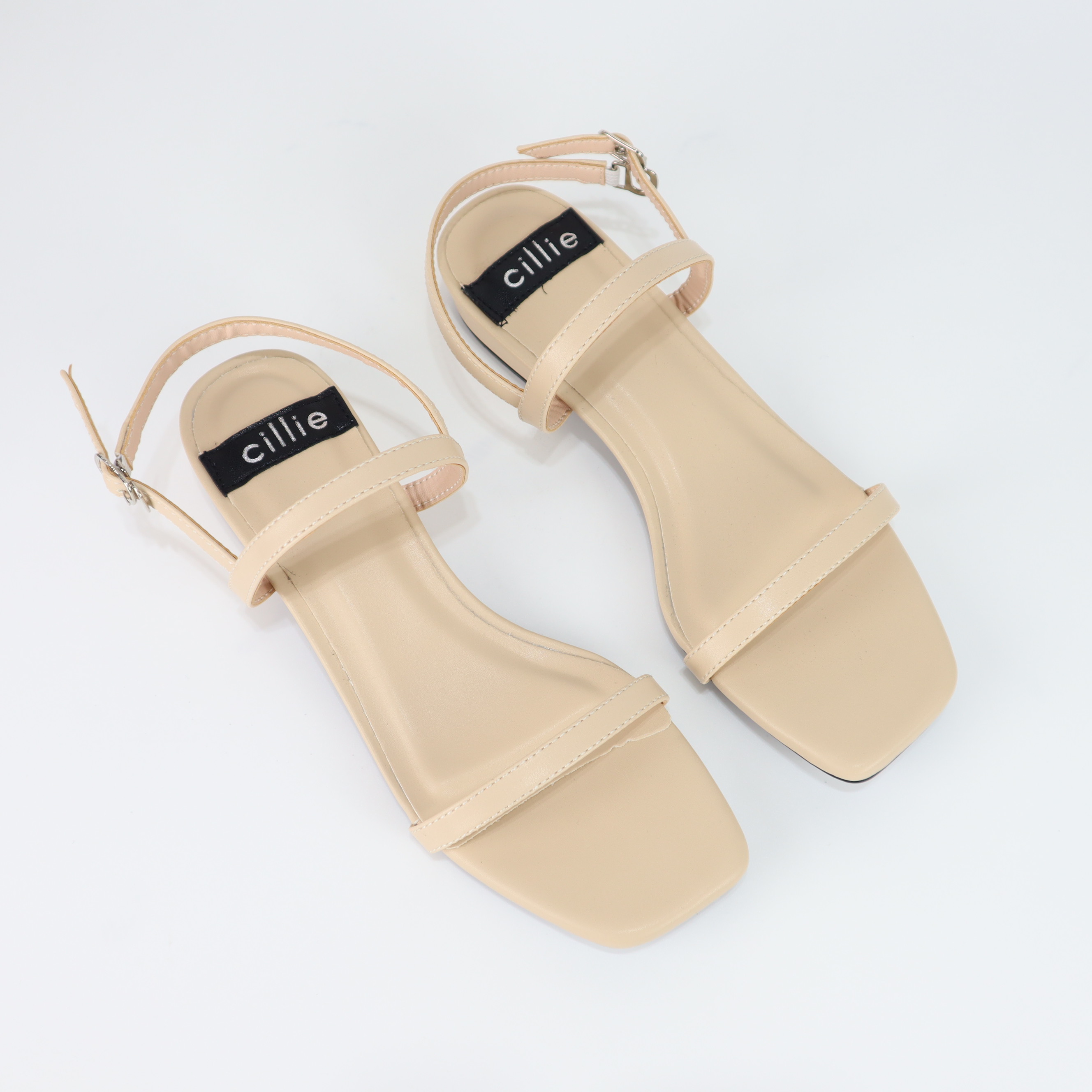 Giày sandal nữ quai ngang Cillie cao 2cm 1002