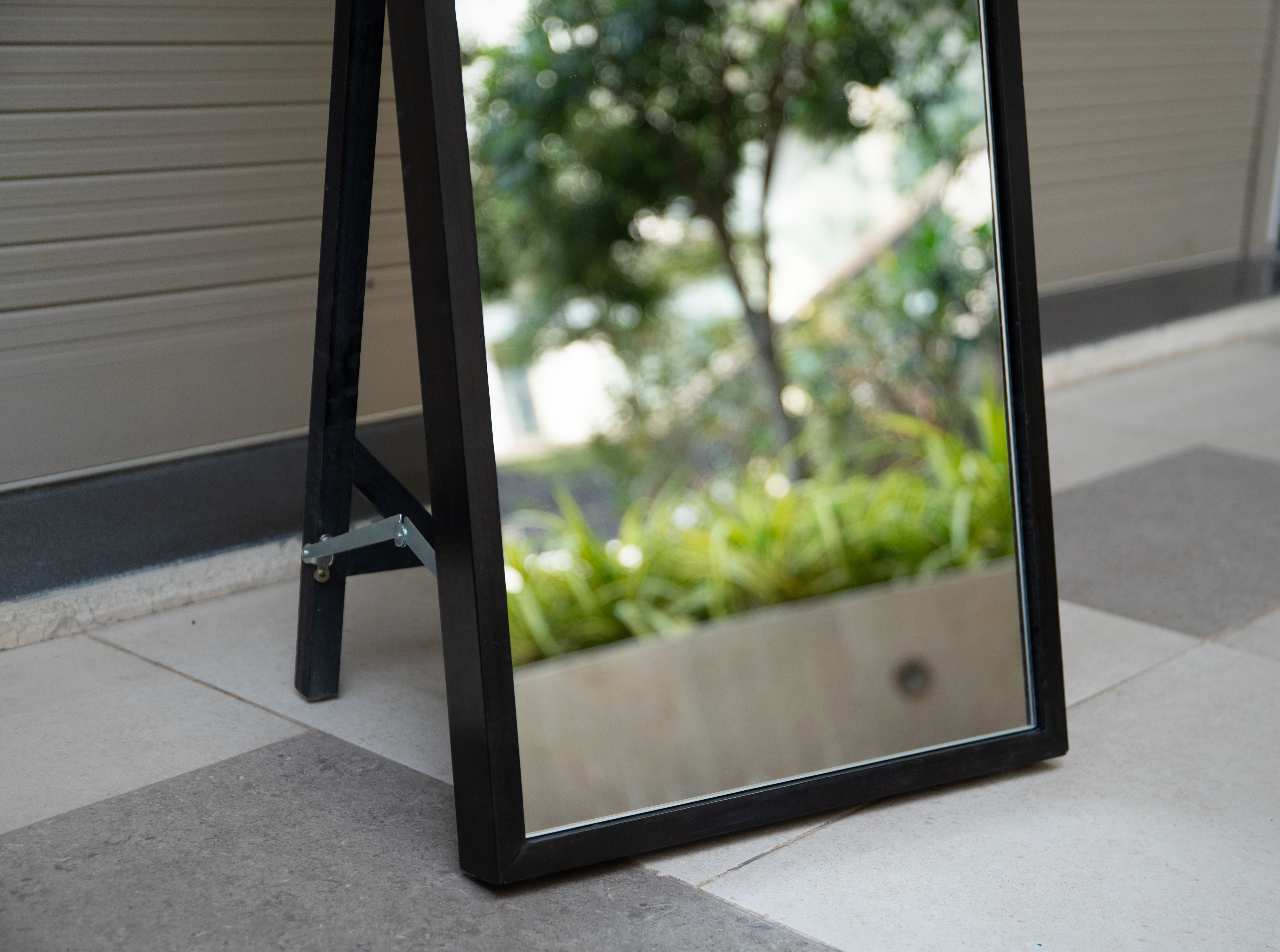 [SIZE40x1M65] GƯƠNG SOI TOÀN THÂN CÓ CHÂN ĐỨNG MÀU ĐEN - STANDING MIRROR BLACK-40CM