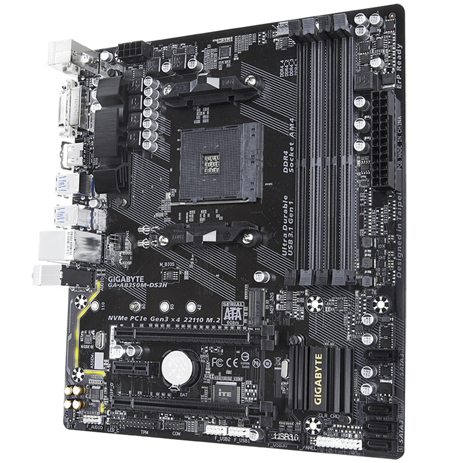 Bo mạch chủ Mainboard Gaming GIGABYTE AB350M-DS3H - Hàng chính hãng