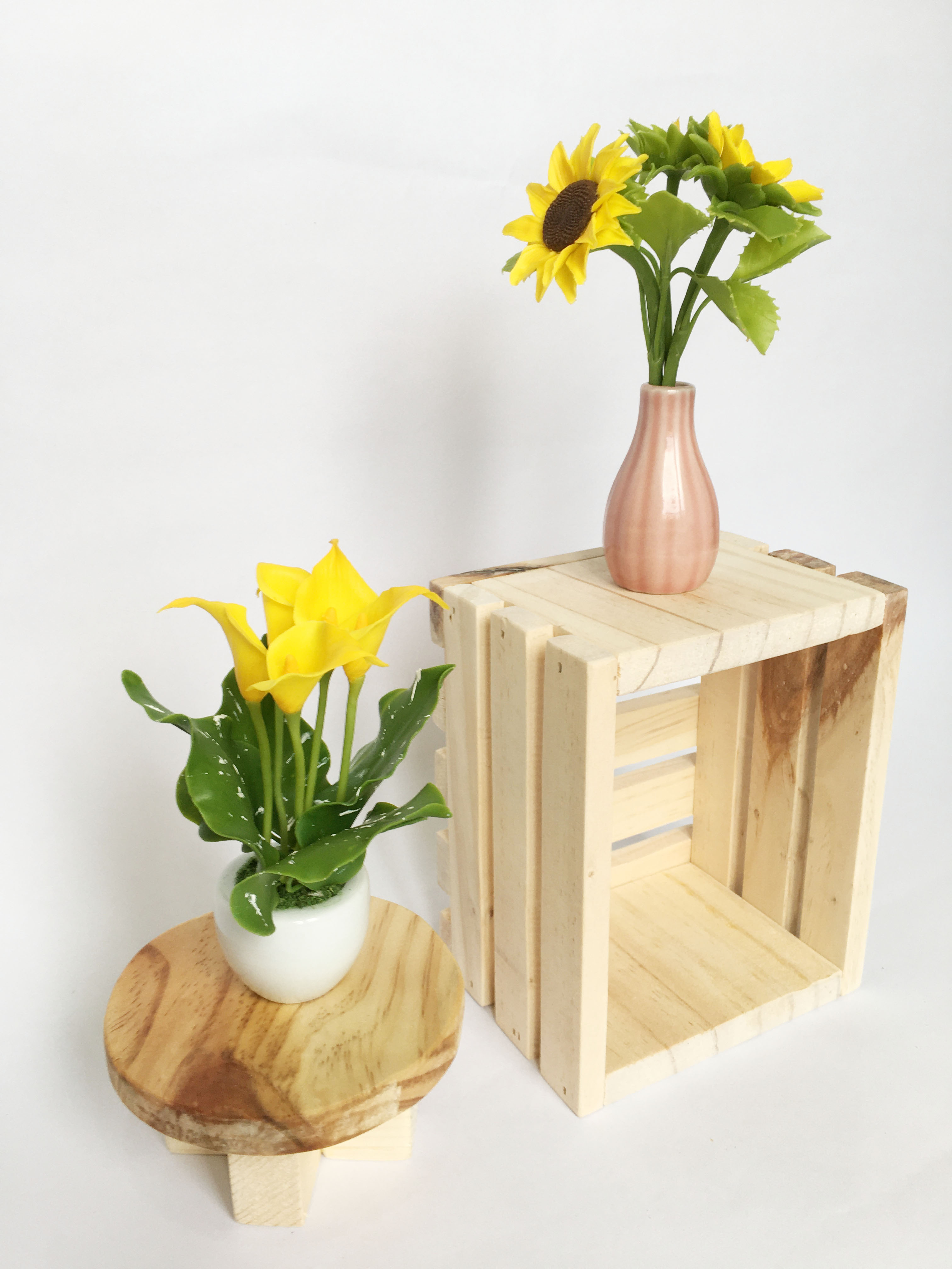 Khay gỗ pallet mini trang trí - kệ gỗ đa năng (màu gỗ tự nhiên, 15x10x7cm)