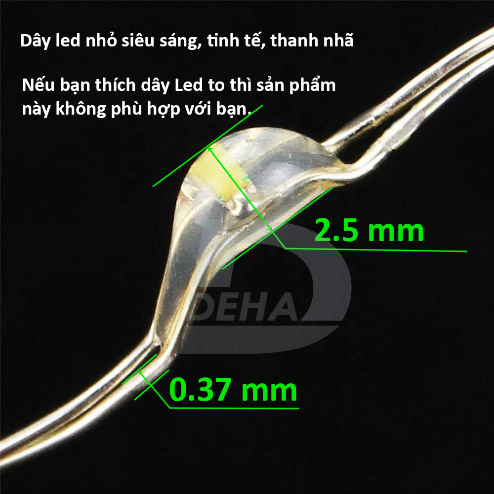 Dây đèn nháy led đom đóm trang trí dùng pin nhiều màu, bóng đèn nháy fairy light cao cấp décor phòng, nhà cửa, tết (Tùy chọn chiều dài dây)