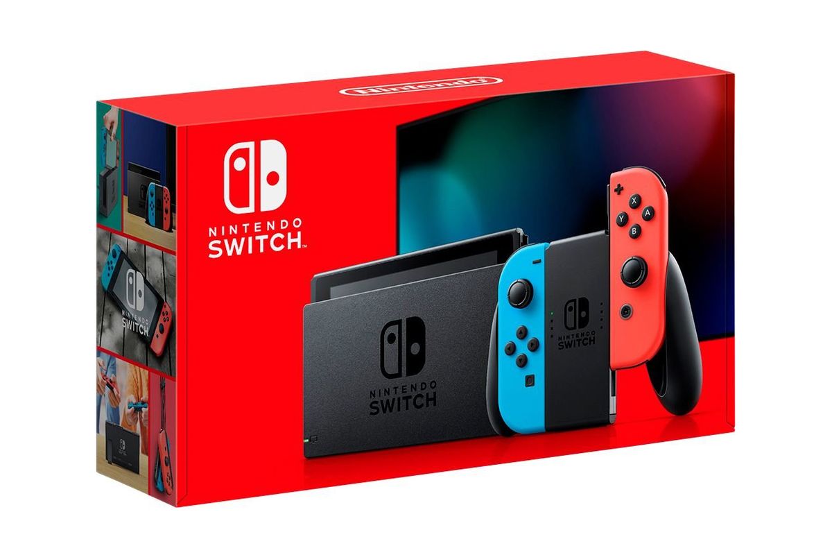 Máy Chơi Game Nintendo Switch Với Neon Blue Và Red Joy‑Con (Xanh Đỏ) Model Mới 2019 - Hàng Nhập Khẩu