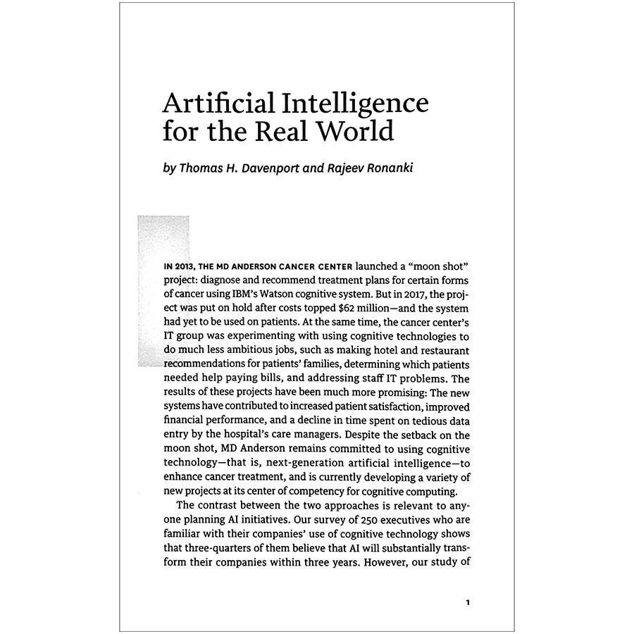 HBR 's 10 Must Reads: On AI , Analytics and the New Machine Age (with bonus article &quot;Why Every Company Needs an Augmented Reality Strategy&quot; by Michael E. Porter and James E. Heppelmann)