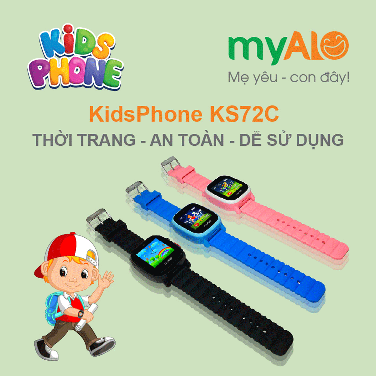 Đồng hồ thông minh trẻ em myAlo KS72C - màu