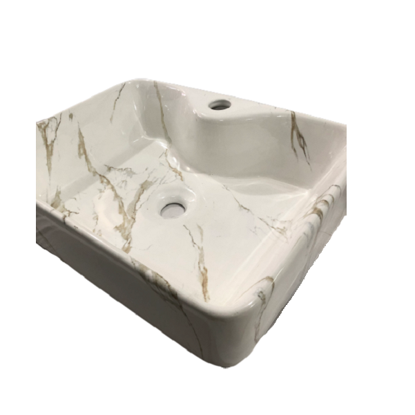 Lavabo Sứ Đặt Bàn Vân Đá