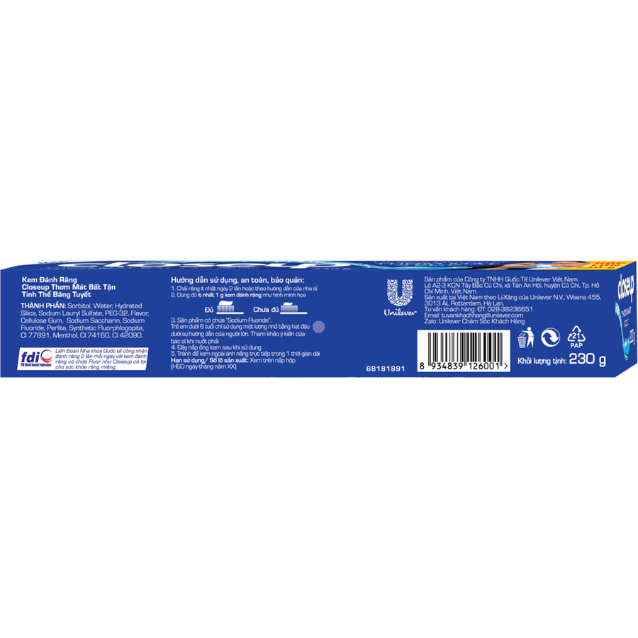 Kem Đánh Răng Close-up Hương Lộc Đề 230g – 21160263