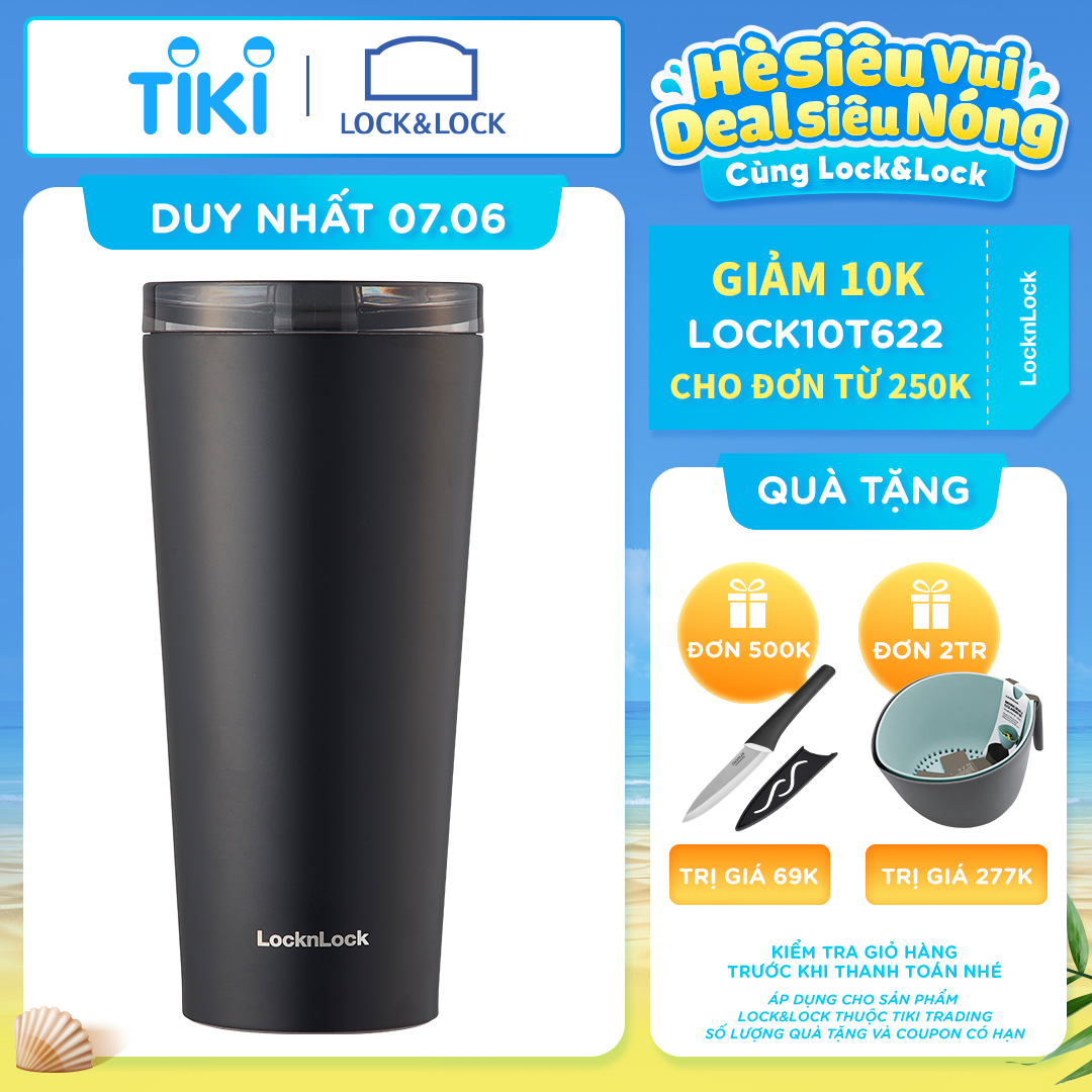 Bình giữ nhiệt LocknLock có 2 nắp thay thế New Clip Tumbler 540ml LHC4279