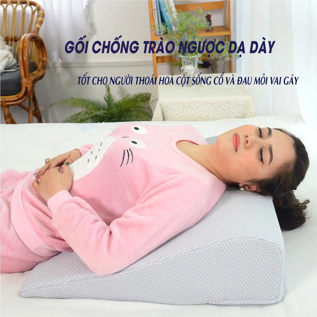 GỐI TRÀO NGƯỢC DẠ DÀY NGƯỜI LỚN YOROKOBI CẢI TIẾN CHỐNG TRƯỢT, KÍCH THƯỚC 60X60X16CM (Bo tròn), HỖ TRỢ TRÀO NGƯỢC ACID, Ợ CHUA, THOÁI HÓA CỘT SỐNG CỔ, HÀNG THƯƠNG HIỆU