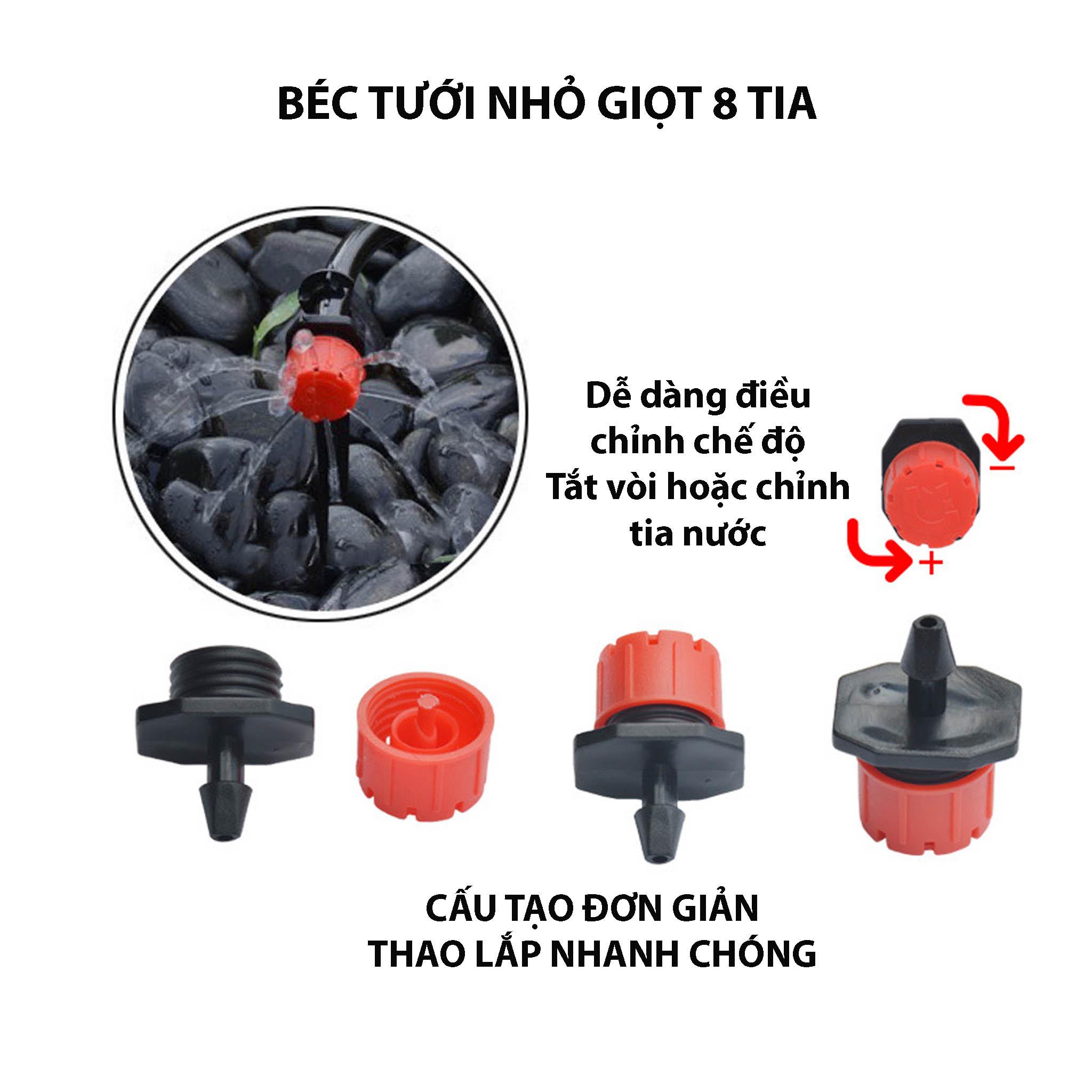 Hệ Thống Tưới Nhỏ Giọt Cao Cấp TH155 - Giảm tới 70% lượng nước tưới - Đầy đủ phụ kiện đi kèm